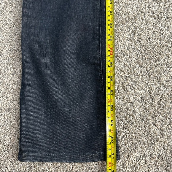 🎆 Theory pleated straight leg jeans 26 28 mid rise trouser blue designer dressy - Picture 11 of 12